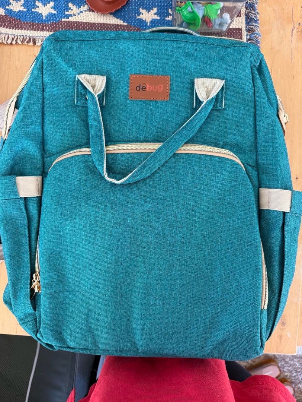 Teal Diaper Bag with Changing Station